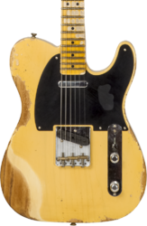 E-gitarre in teleform Fender Custom Shop 1952 Telecaster #R131281 - Heavy relic aged nocaster blonde