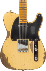 E-gitarre in teleform Fender Custom Shop 1952 Telecaster #R131382 - Heavy relic aged nocaster blonde
