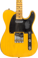 E-gitarre in teleform Fender Custom Shop 1952 Telecaster #R135090 - Relic aged butterscotch blonde