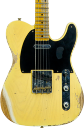 E-gitarre in teleform Fender Custom Shop 1953 Telecaster #R126760 - Heavy Relic Nocaster Blonde