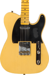 E-gitarre in teleform Fender Custom Shop 1953 Telecaster #R128606 - Journeyman relic aged nocaster blonde