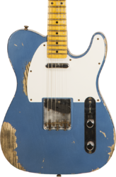 E-gitarre in teleform Fender Custom Shop 1958 Telecaster #CZ550155 - Heavy relic lake placid blue