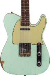 E-gitarre in teleform Fender Custom Shop 1963 Telecaster #CZ565334 - Relic faded surf green