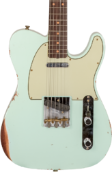 E-gitarre in teleform Fender Custom Shop 1963 Telecaster #CZ576010 - Relic aged surf green
