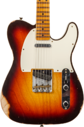 E-gitarre in teleform Fender Custom Shop 1959 Telecaster Custom #CZ573750 - Relic chocolate 3-color sunburst