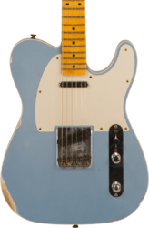 E-gitarre in teleform Fender Custom Shop Tomatillo Telecaster Custom #R110879 - Relic lake placid blue