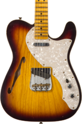 E-gitarre in teleform Fender Custom Shop '50s Thinline Telecaster #CZ574212 - Journeyman relic aged 2-color sunburst