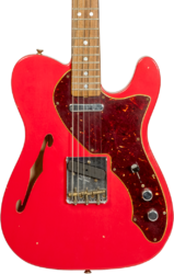 Semi-hollow e-gitarre Fender Custom Shop '60s Tele Thinline Ltd #CZ544990 - Journeyman relic fiesta red 