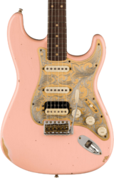 E-gitarre in str-form Fender Custom Shop Tyler Bryant Pinky Stratocaster Ltd - Relic aged shell pink
