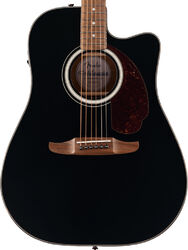 Folk-gitarre Fender California Deluxe Redondo CE - black