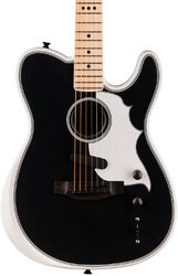 Folk-gitarre Fender Jack White Triplesonic Acoustasonic Telecaster - Satin Arctic White With Black Top