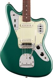 Retro-rock-e-gitarre Fender Vintera III Mid '60s Jaguar (MEX, RW) - Sherwood green metallic