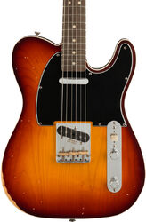 E-gitarre in teleform Fender Jason Isbell Custom Telecaster (MEX, RW) - Road worn 3-color chocolate burst
