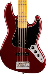 American Professional Jazz Bass V (USA, MN, 5-String) - oxblood