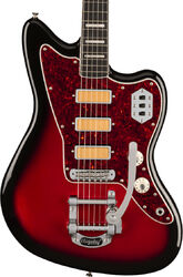 Retro-rock-e-gitarre Fender Gold Foil Jazzmaster Ltd (MEX, EB) - Candy apple burst