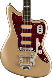 Retro-rock-e-gitarre Fender Gold Foil Jazzmaster Ltd (MEX, EB) - Shoreline gold