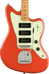 Retro-rock-e-gitarre Fender Noventa Jazzmaster (MEX, MN) - Fiesta red
