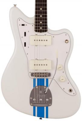 Solidbody e-gitarre Fender Made in Japan Traditional 60s Jazzmaster - Olympic white w/ blue competition stripe