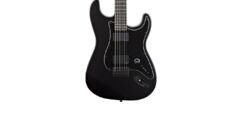 E-gitarre in str-form Fender Jim Root Stratocaster (USA, EB) - Flat black