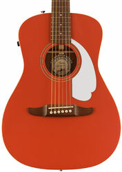 Folk-gitarre Fender Malibu Player 2023 - Fiesta red