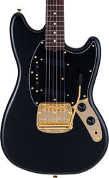Retro-rock-e-gitarre Fender Made in Japan Traditional 60s Mustang - Black pearl