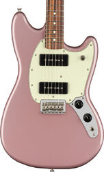 Retro-rock-e-gitarre Fender Player Mustang 90 (MEX, PF) - Burgundy mist metallic