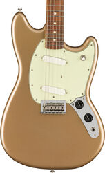 Retro-rock-e-gitarre Fender Player Mustang (MEX, PF) - Firemist gold