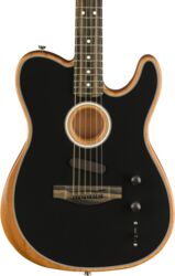 Folk-gitarre Fender American Acoustasonic Telecaster (USA) - Black