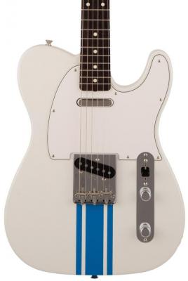 Solidbody e-gitarre Fender Made in Japan Traditional 60s Telecaster - Olympic white w/ blue competition stripe