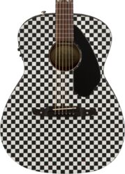 Folk-gitarre Fender Tim Armstrong Hellcat - Checkerboard white/black