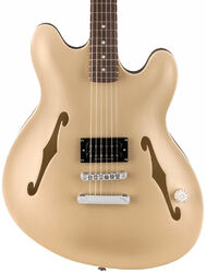 Semi-hollow e-gitarre Fender Tom DeLonge Starcaster - Satin shoreline gold