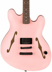 Semi-hollow e-gitarre Fender Tom DeLonge Starcaster - Satin Shell Pink