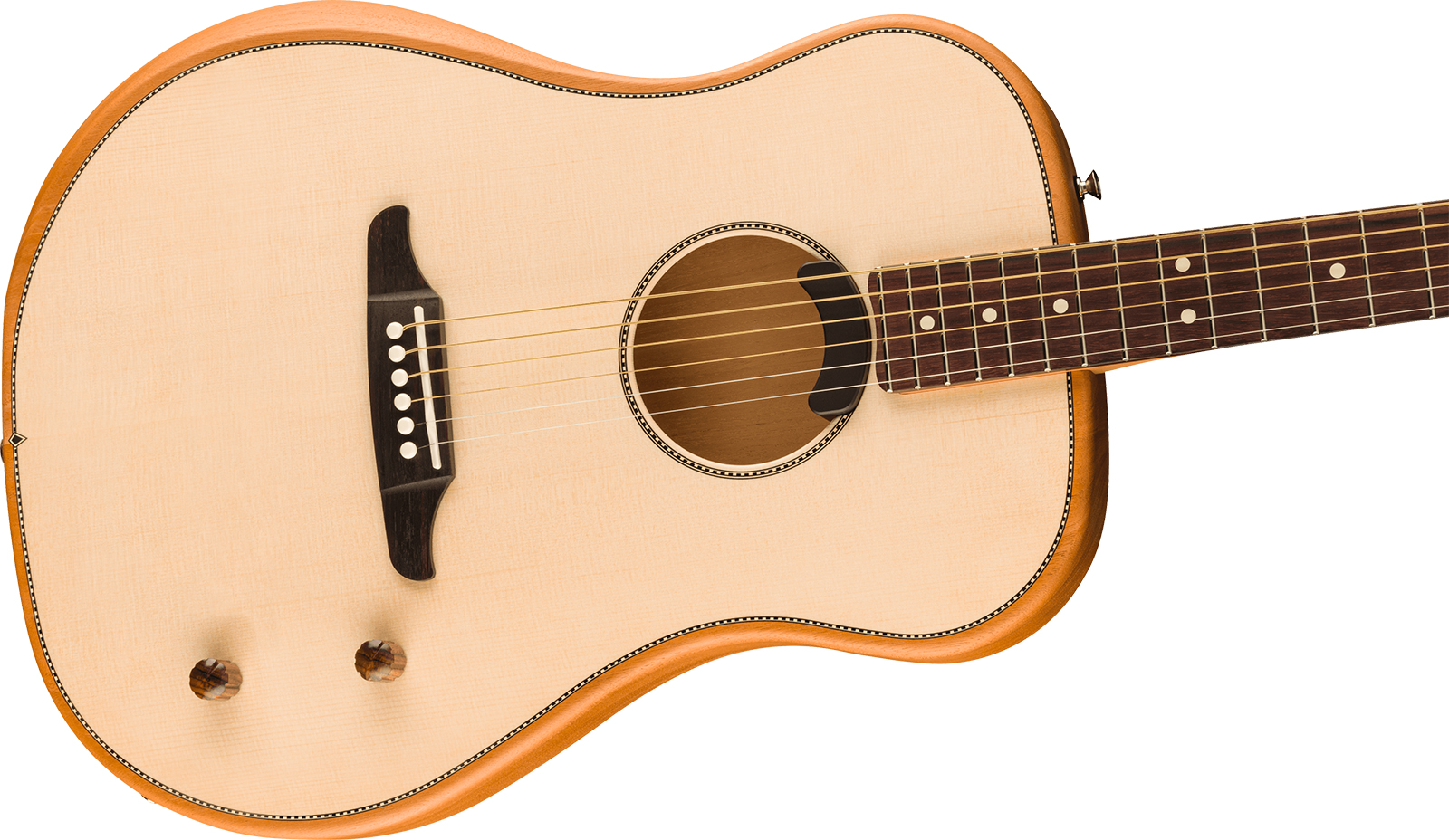 Fender Highway Dreadnought Thin Mex Acajou Epicea Rw - Natural Satin Matte - Elektroakustische Gitarre - Variation 2