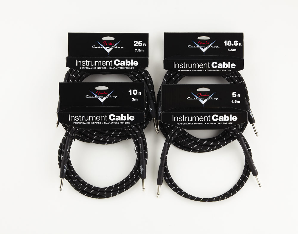 Fender Instrument Cable Custom Shop Performance Jacks Droit 15ft . 4.5m Black Tweed - Kabel - Variation 1