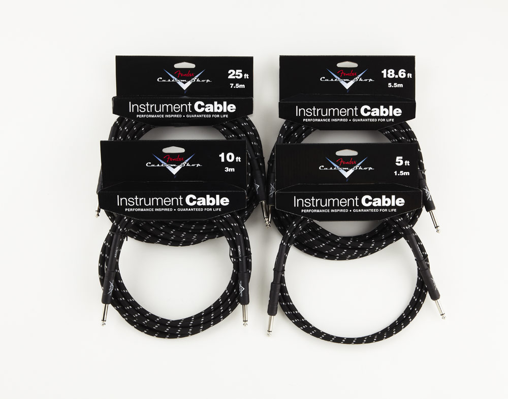 Fender Instrument Cable Custom Shop Performance Jacks Droit 5ft . 1.5m Black Tweed - Kabel - Variation 2