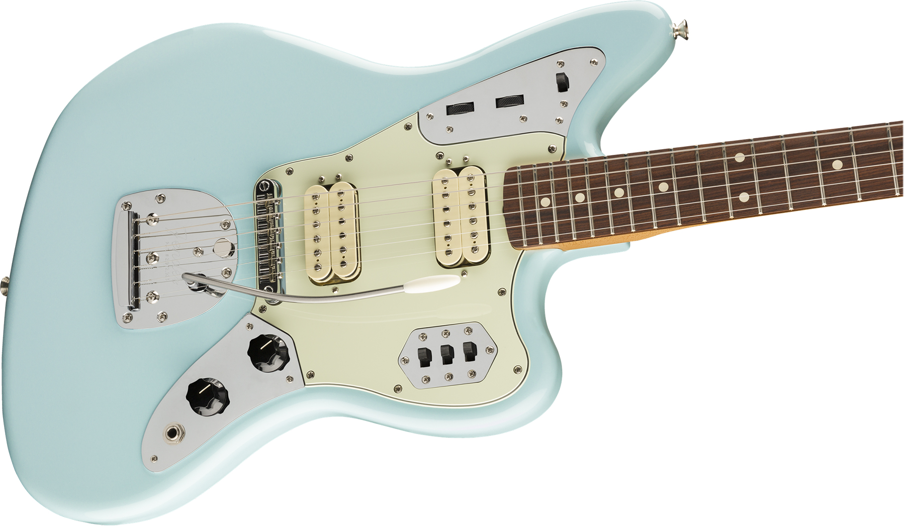 Fender Jaguar 60s Vintera Modified Hh Mex Pf - Sonic Blue - Retro-Rock-E-Gitarre - Variation 2