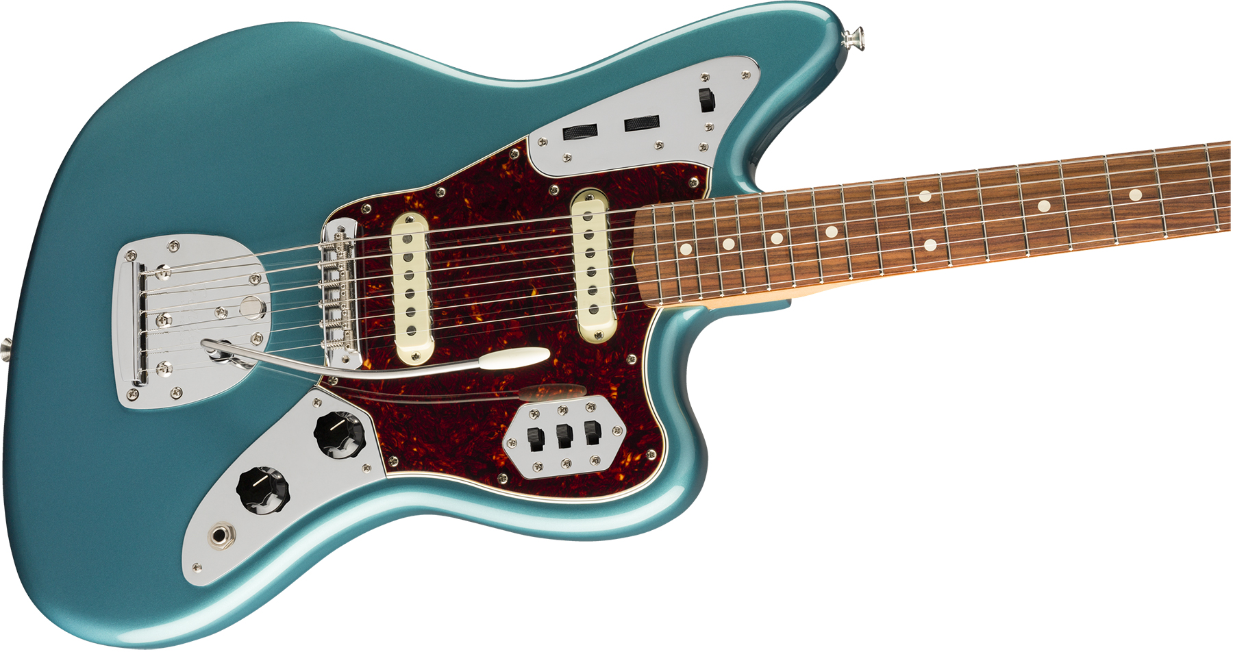 Fender Jaguar 60s Vintera Vintage Mex Pf - Ocean Turquoise - Retro-Rock-E-Gitarre - Variation 2