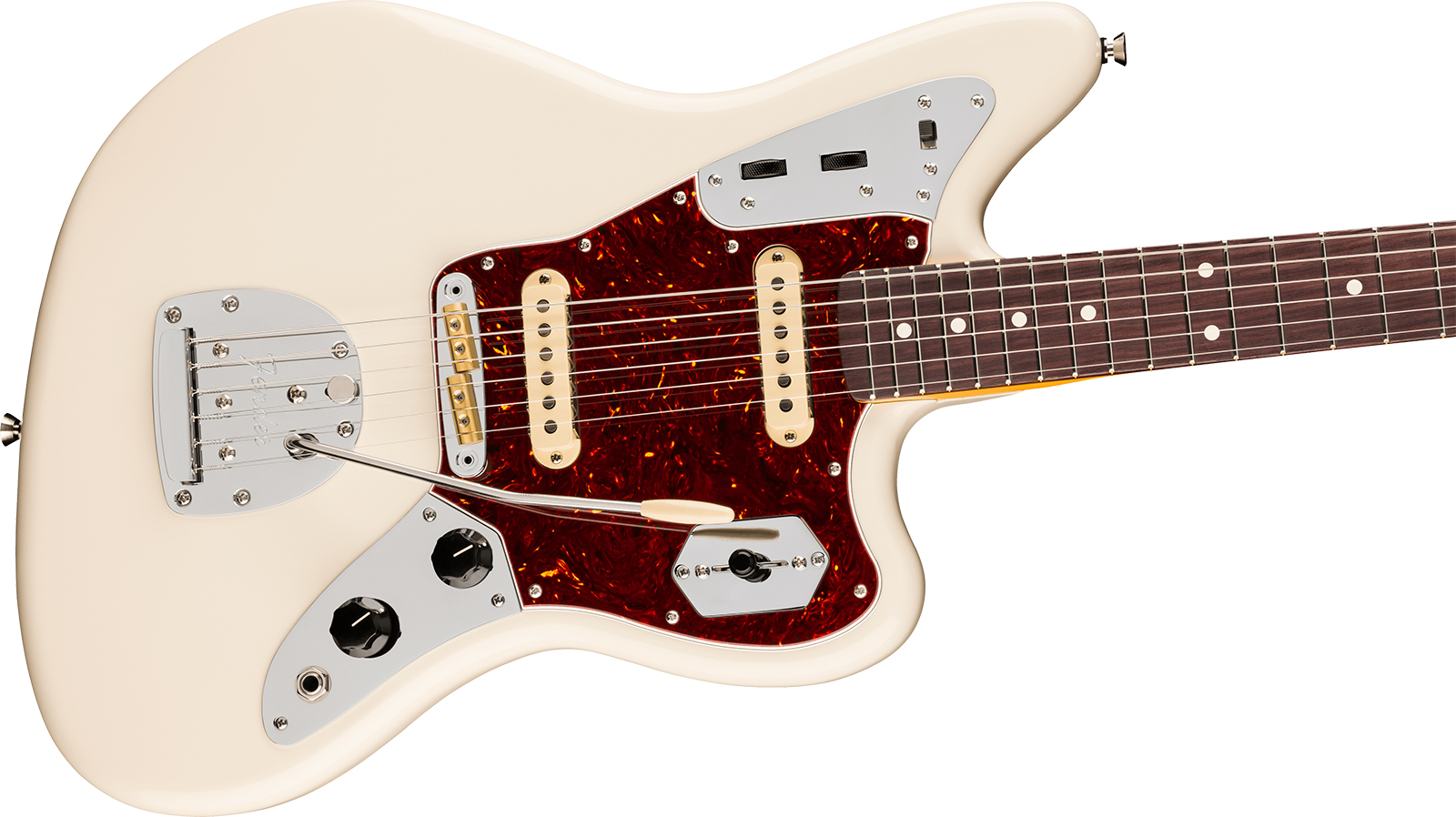 Fender Jaguar American Pro. Usa Shsc 2s Trem Rw - Olympic White - Retro-Rock-E-Gitarre - Variation 2