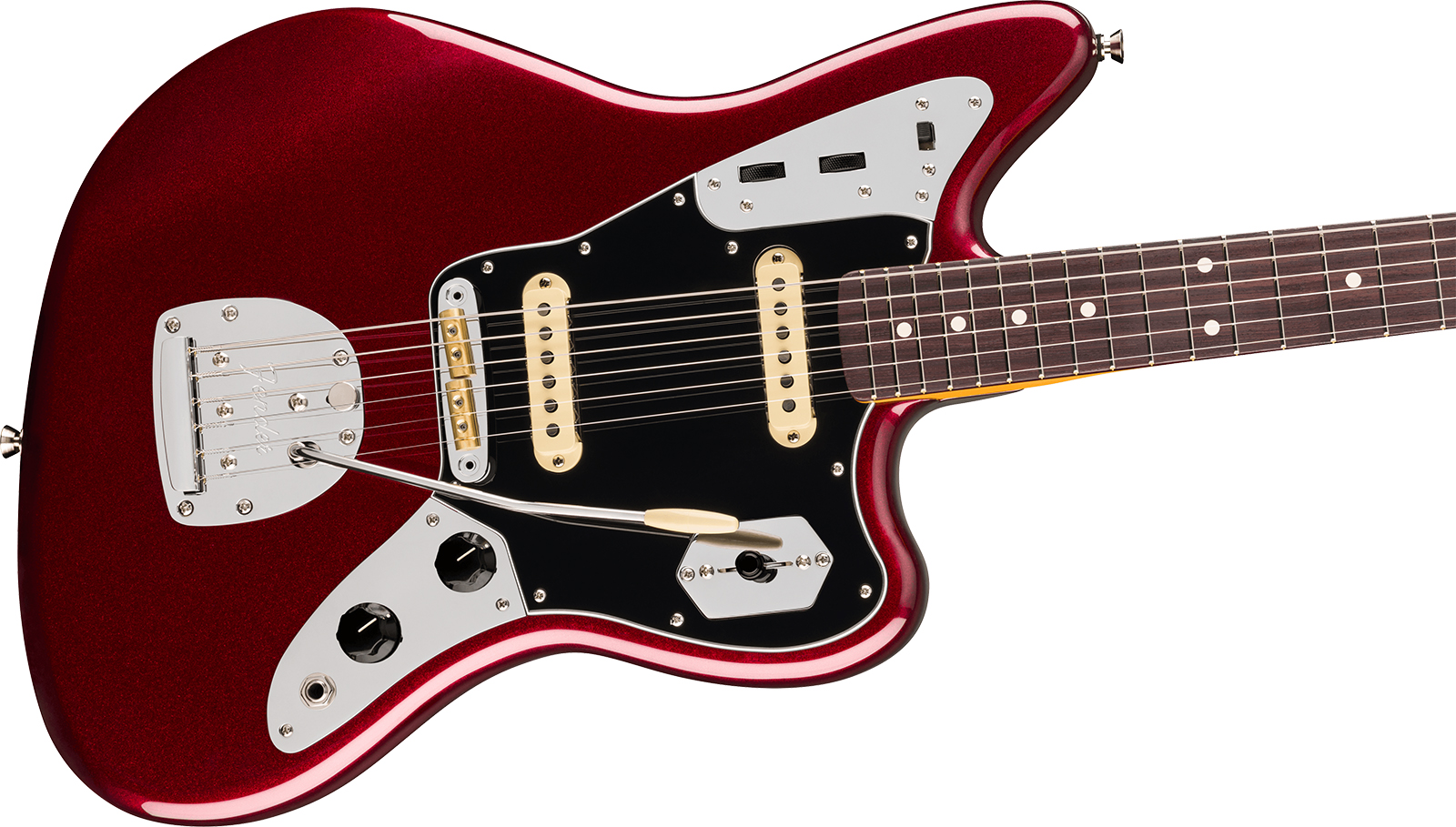 Fender Jaguar American Pro. Usa Shsc 2s Trem Rw - Oxblood - Retro-Rock-E-Gitarre - Variation 2