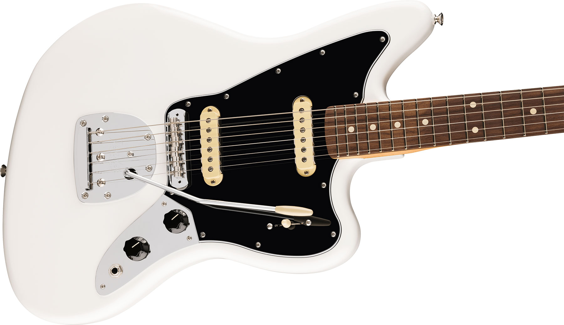 Fender Jaguar Player Ii Mex 2s Trem Rw - Polar White - Retro-Rock-E-Gitarre - Variation 2