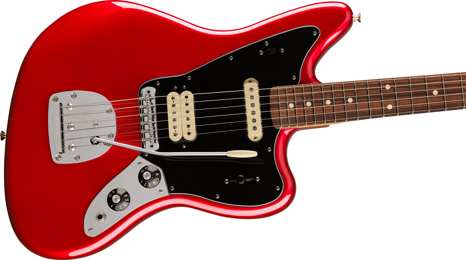 Fender Jaguar Player Mex 2023 Hs Trem Pf - Candy Apple Red - Retro-Rock-E-Gitarre - Variation 2