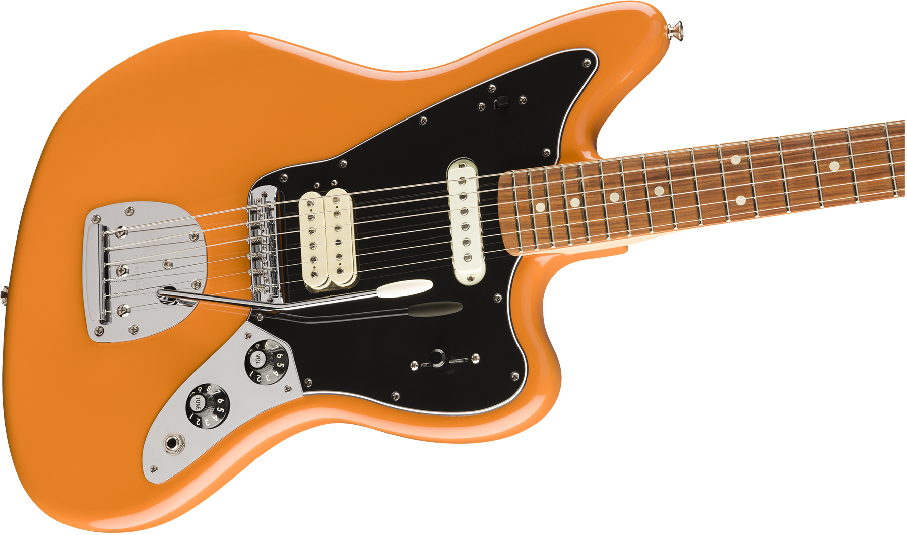 Fender Jaguar Player Mex Hs Pf - Capri Orange - Retro-Rock-E-Gitarre - Variation 2