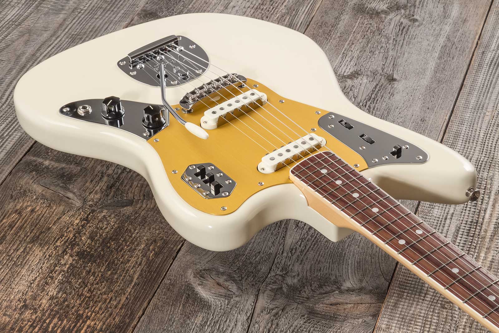 Fender Jaguar Traditional Ii 60s Japan 2s Trem Rw - Olympic White - Retro-Rock-E-Gitarre - Variation 5