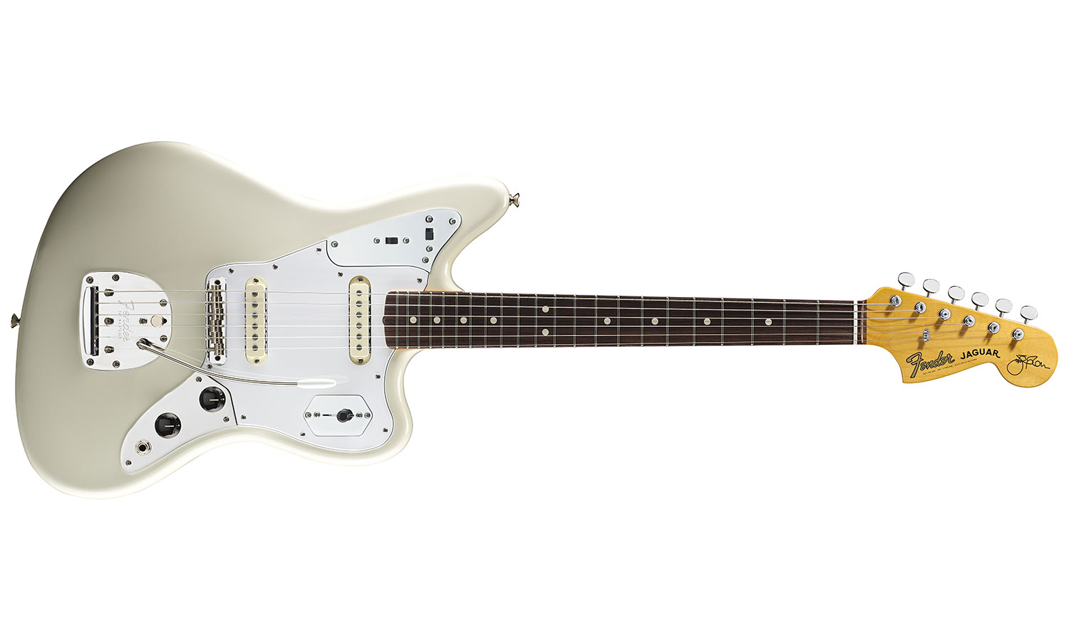 Fender Jaguar Johnny Marr Artist Usa Rw 2016 - Olympic White - Retro-Rock-E-Gitarre - Variation 1