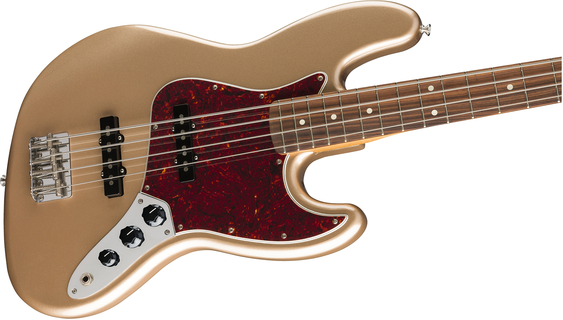 Fender Jazz Bass 60s Vintera Vintage Mex Pf - Firemist Gold - Solidbody E-bass - Variation 2