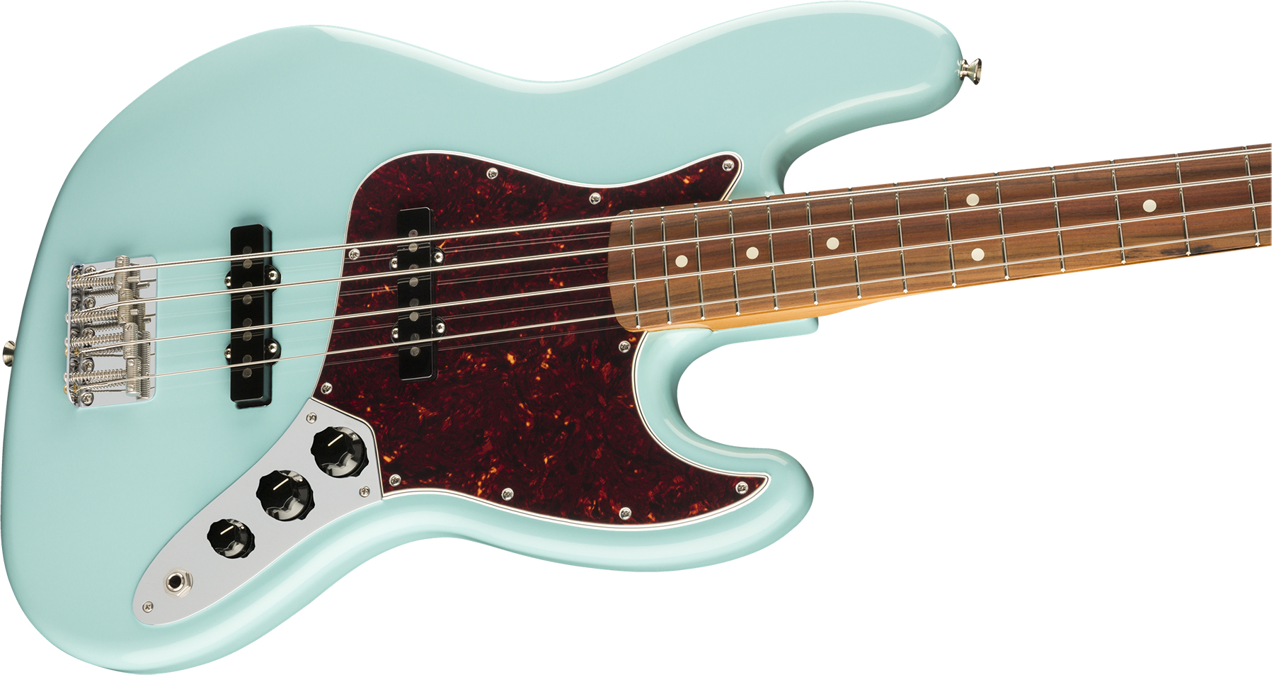 Fender Jazz Bass 60s Vintera Vintage Mex Pf - Daphne Blue - Solidbody E-bass - Variation 2