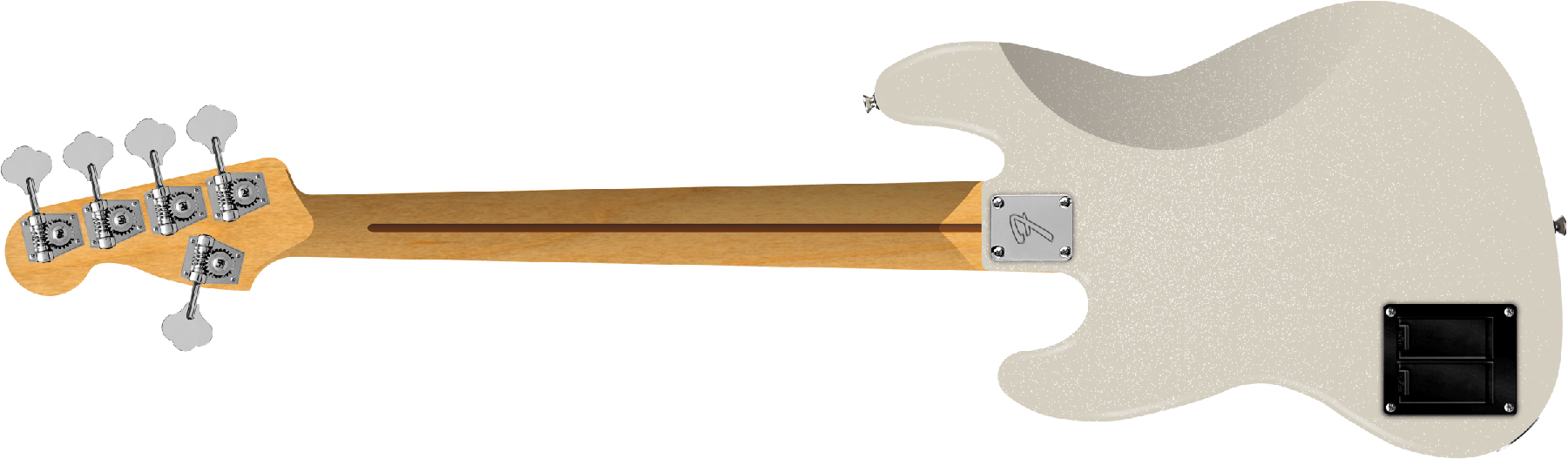 Fender Jazz Bass Active V Player Ii Modified Mex 5c Mn - Olympic Pearl - Solidbody E-bass - Variation 1