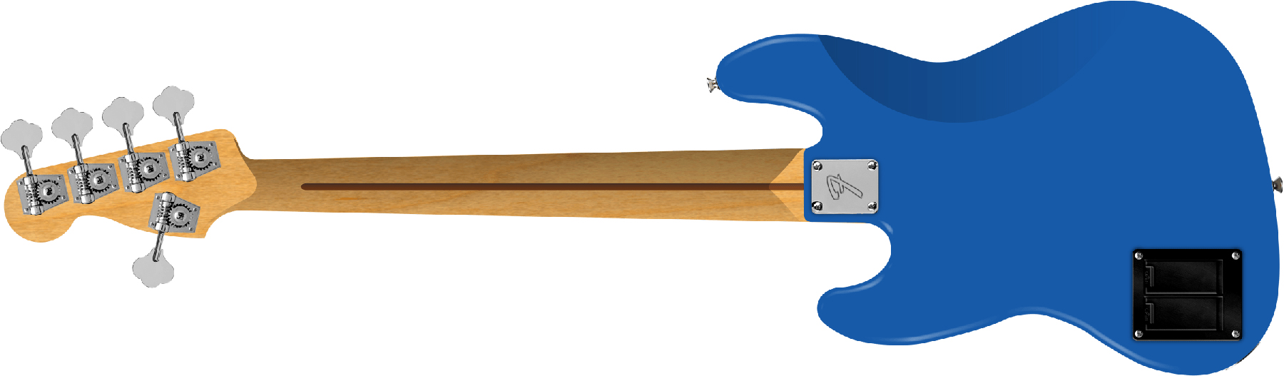 Fender Jazz Bass Active V Player Ii Modified Mex 5c Rw - Electric Blue - Solidbody E-bass - Variation 1
