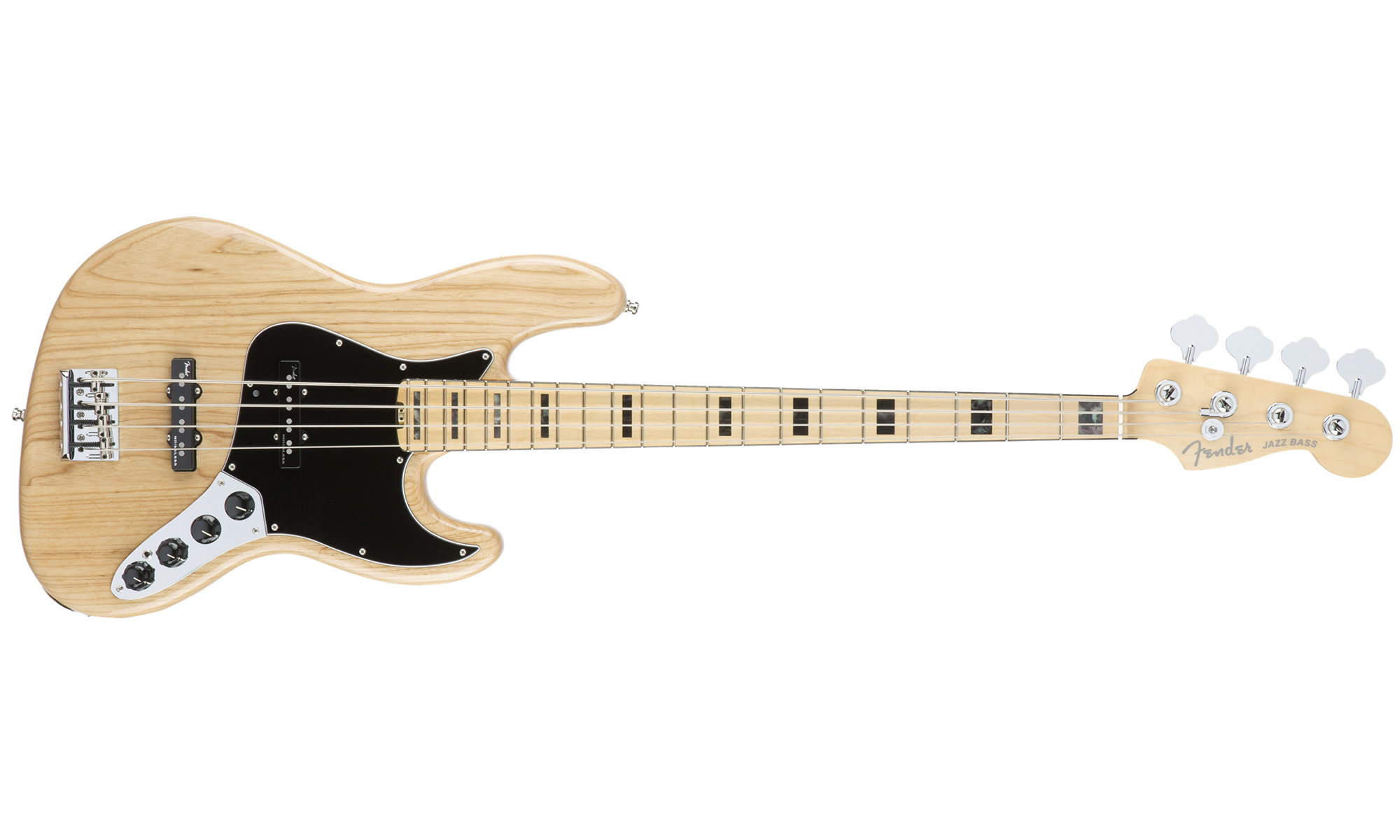 Fender Jazz Bass American Elite Ash 2016 (usa, Mn) - Natural - Solidbody E-bass - Variation 1