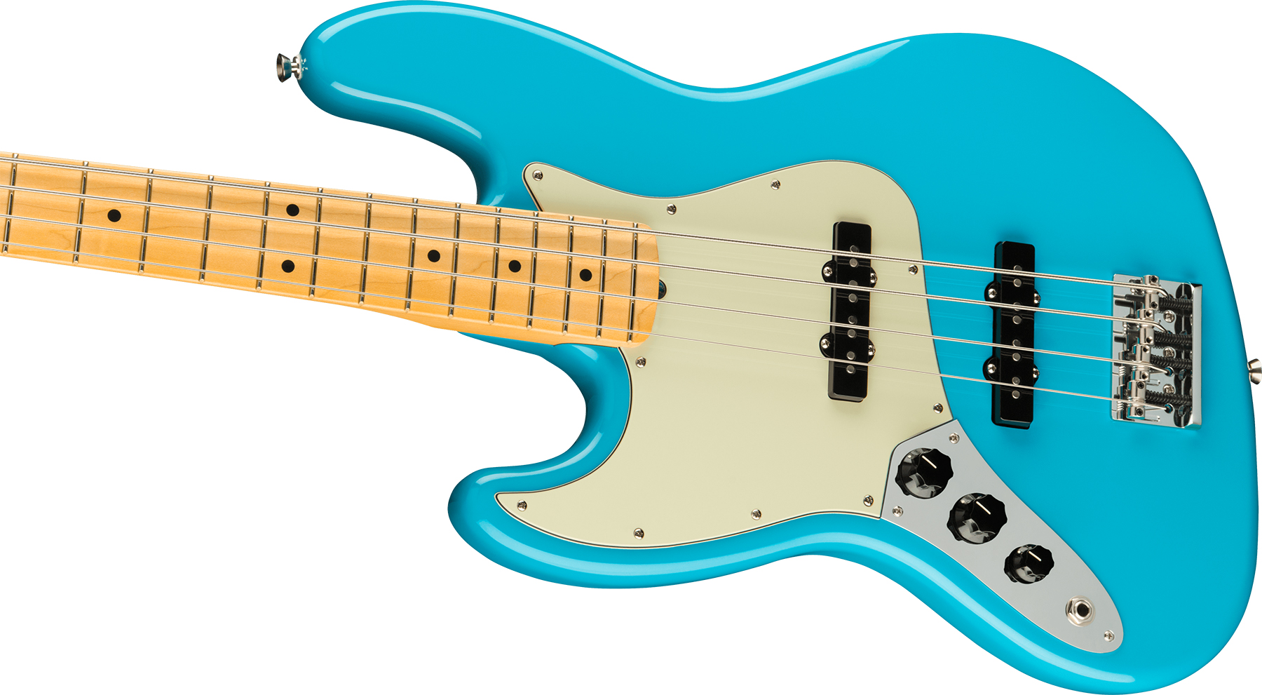 Fender Jazz Bass American Professional Ii Lh Gaucher Usa Mn - Miami Blue - Solidbody E-bass - Variation 2